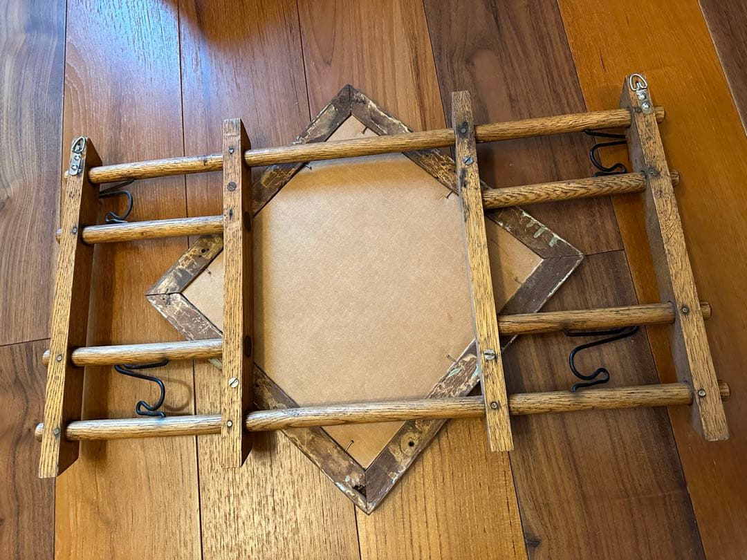 ビンテージ　ミラー　鏡　帽子かけ付き　アメリカ