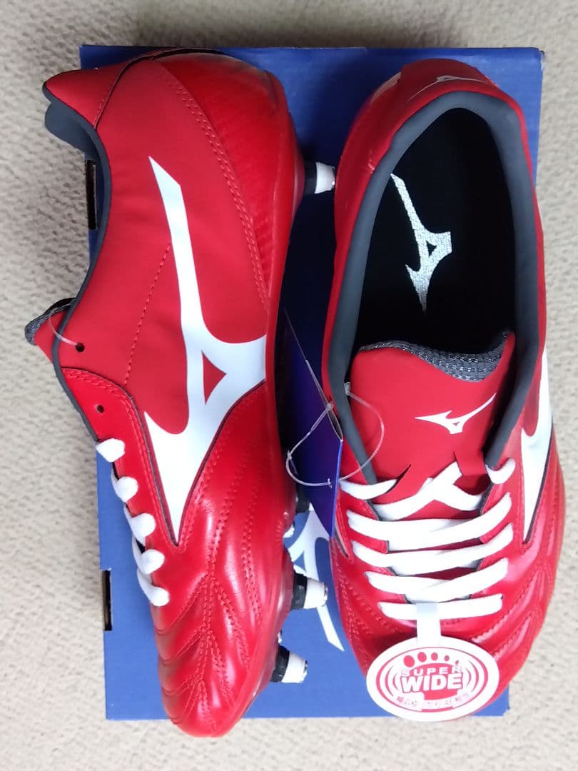 ラグビースパイク／27.0／赤×白／R1GA190001／新品・未使用品