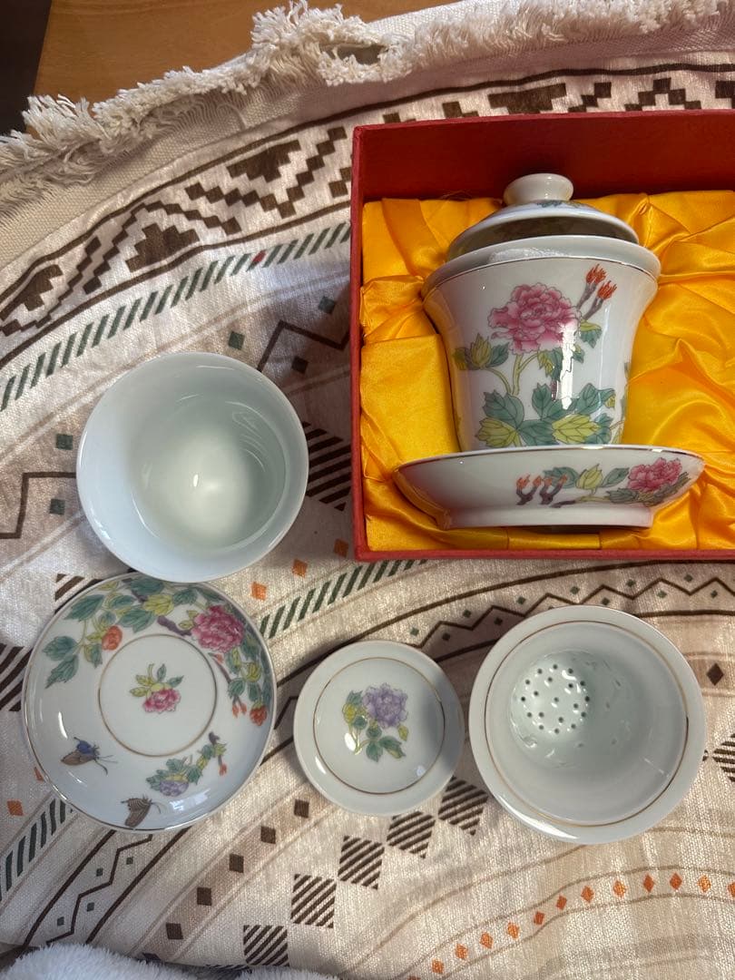 國立故宮博物院複製品(証明書付)　青郊童戯盃　青花