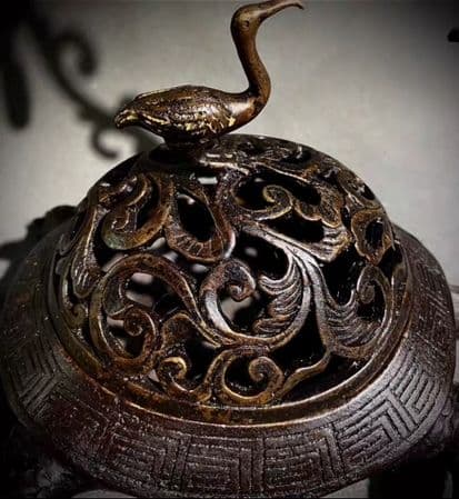 銅器 仏教 香炉 宣徳炉 古美術 コレクション品 銅製 工芸品 彫刻装飾品置物