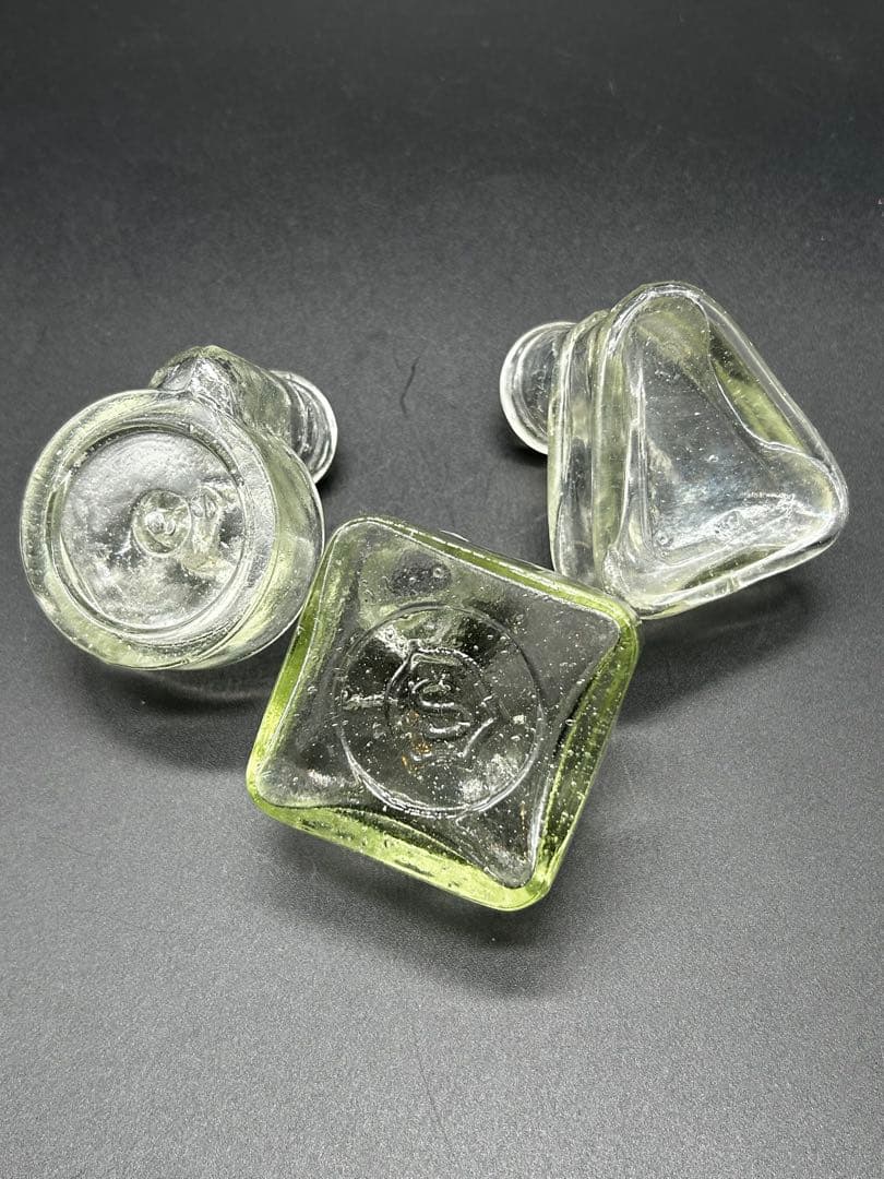 クツ型インク瓶　サムライインキ　レトロ瓶　ガラス　ペロペロ