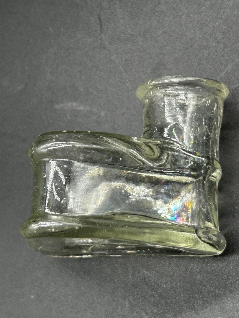 クツ型インク瓶　サムライインキ　レトロ瓶　ガラス　ペロペロ