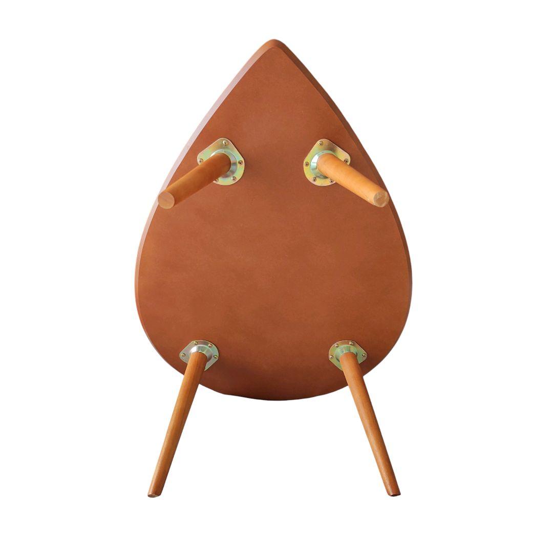 ローテーブル　リーフ　葉型　木製　センターテーブル