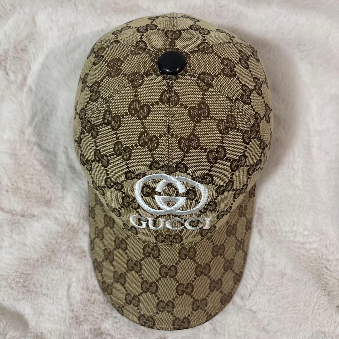 GUCCI ベージュ GGパターン キャップ