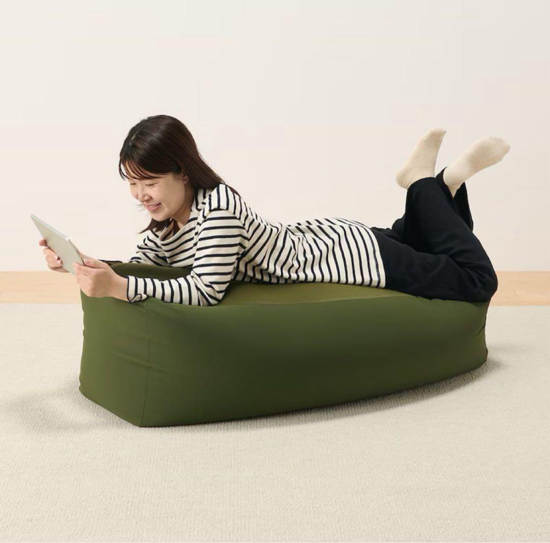 引き取り限定 無印良品（MUJI）体にフィットするソファ長方形 カバーセット