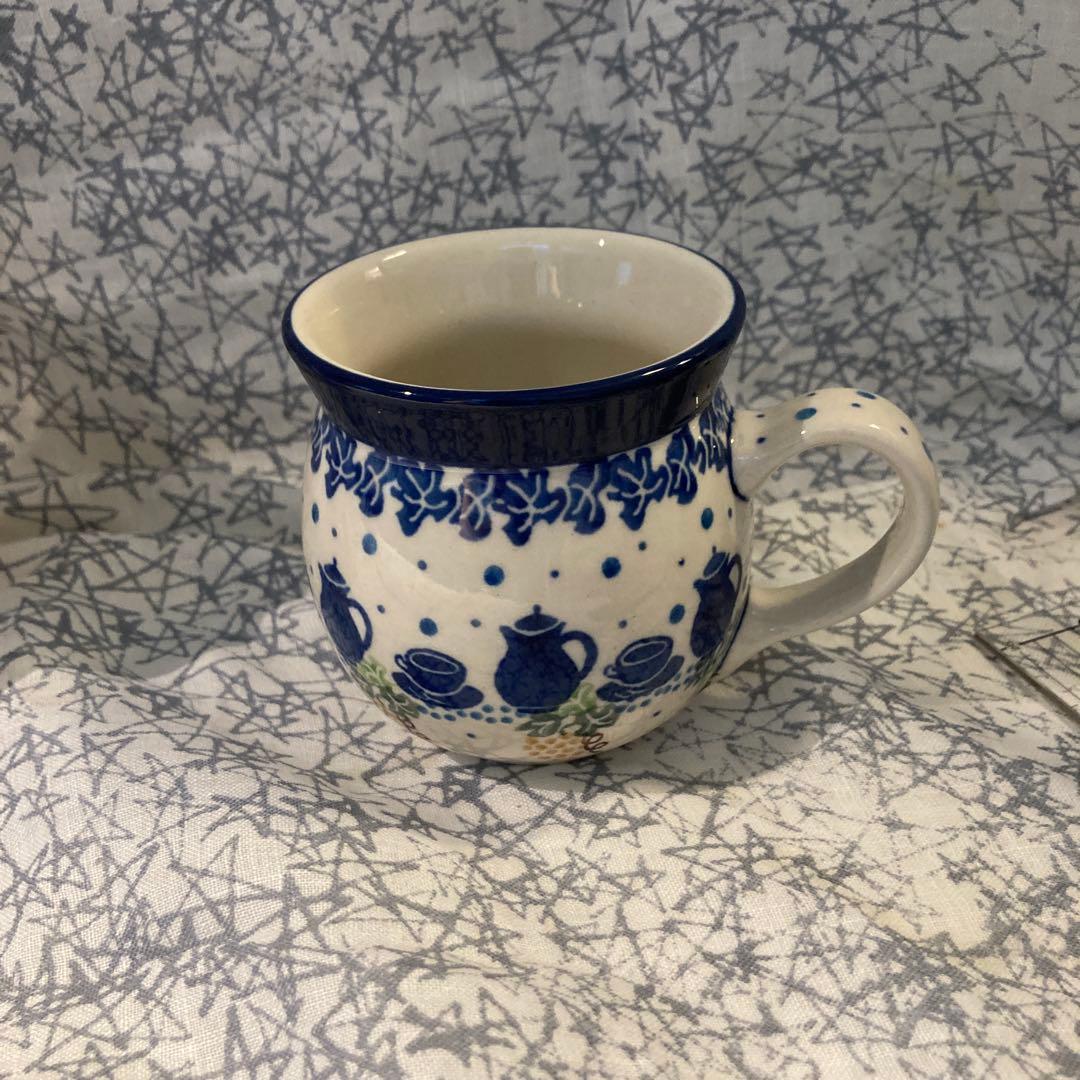 ポーランド食器　ポーリッシュポタリー　ビオラ　ケーキ皿　食器柄ポーリッシュマグ