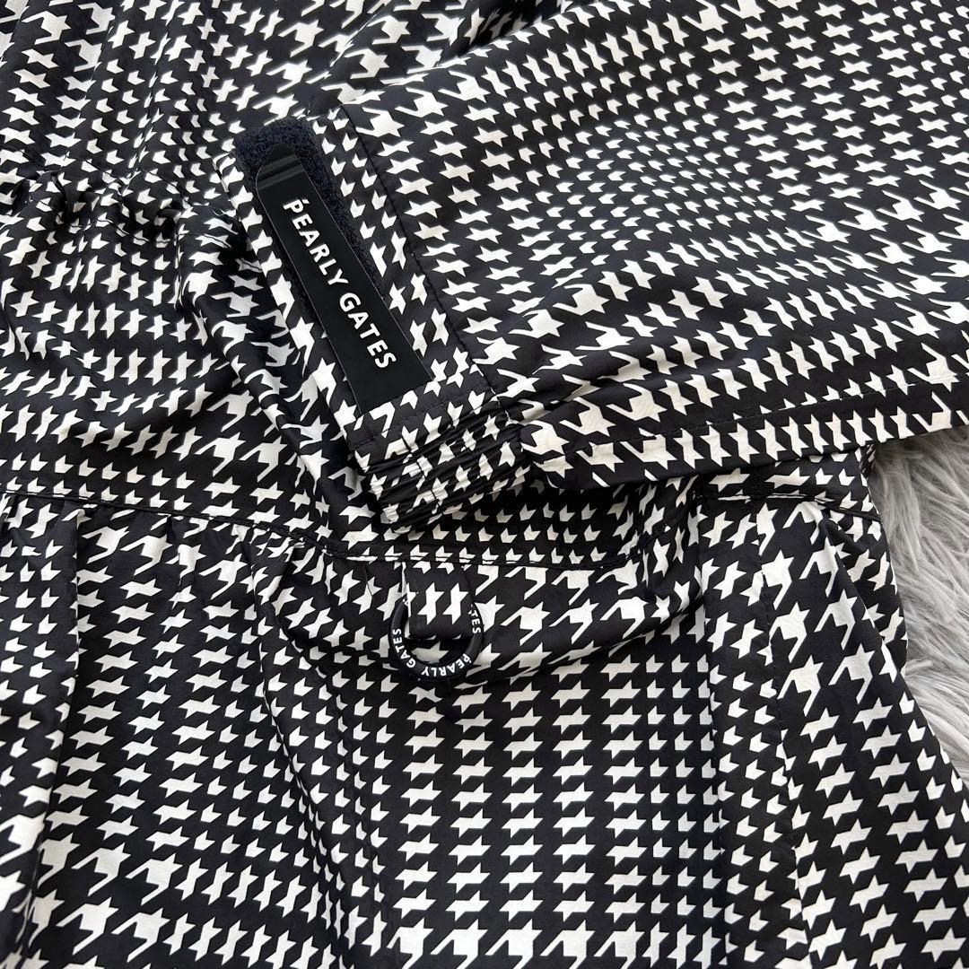 新品　パーリーゲイツ　ワンピース　レインウェア　千鳥柄　ストレッチ　サイズ1