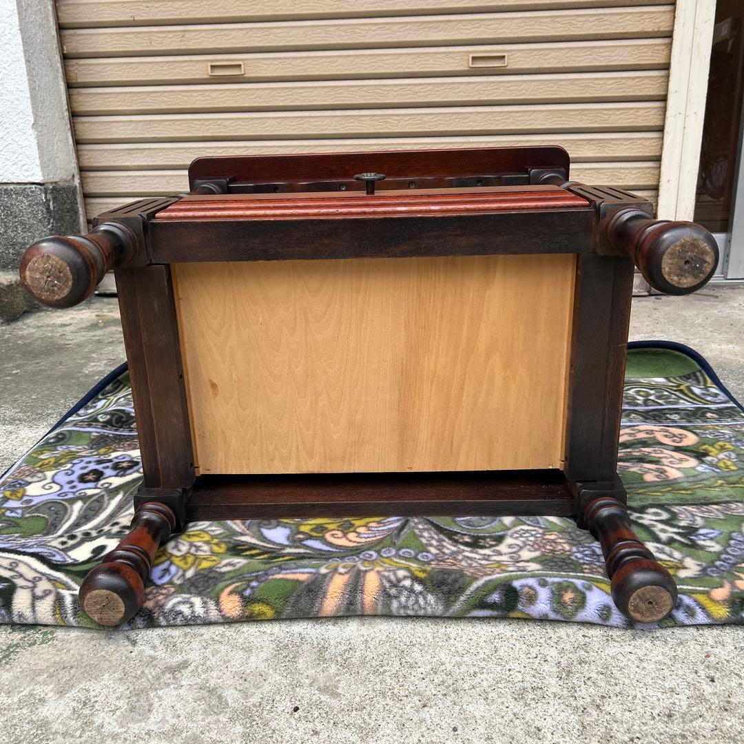 ヴィンテージ　オールドカリモク　コロニアル　電話台　花台　サイドテーブル