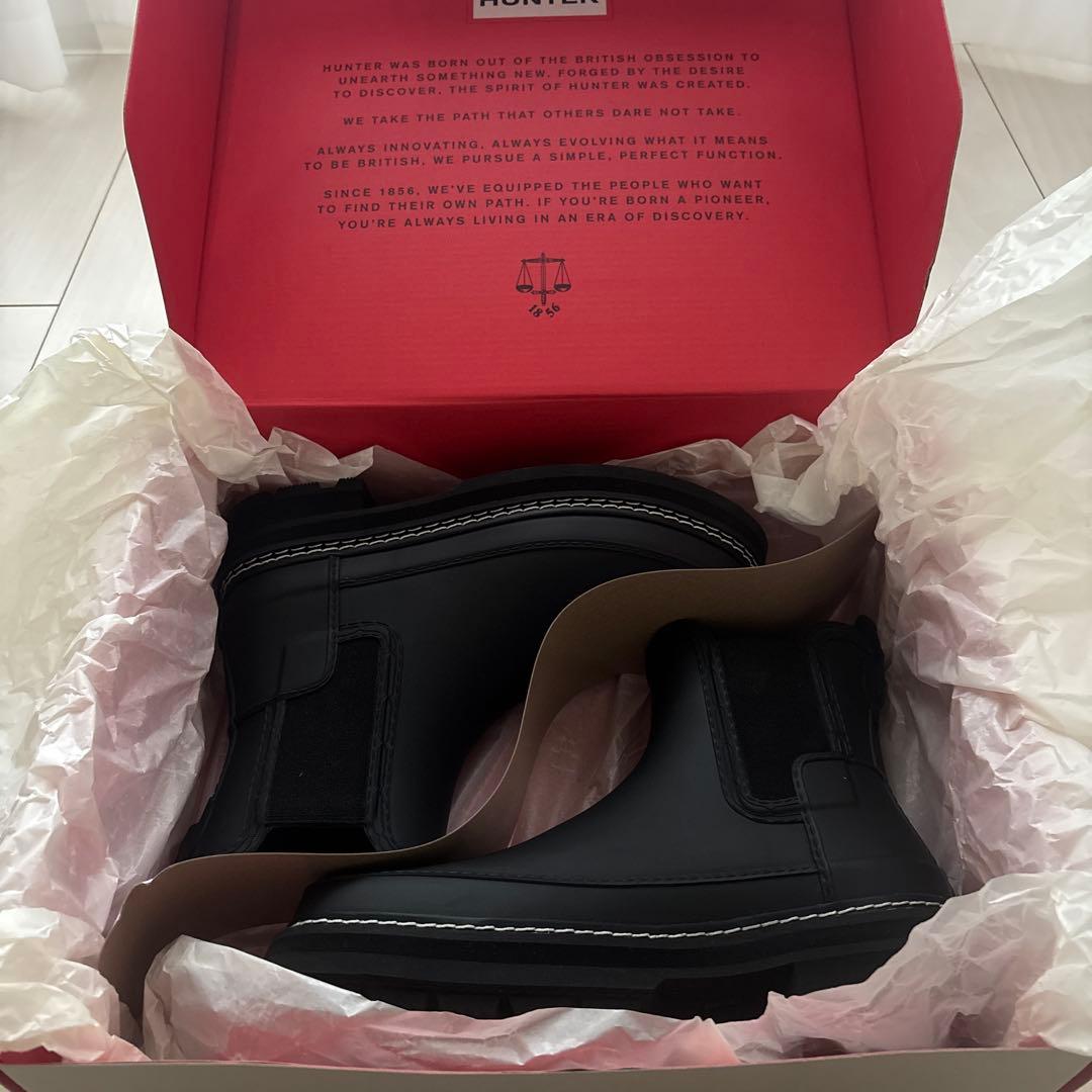 [新品] Hunter レインブーツ 黒 25cm