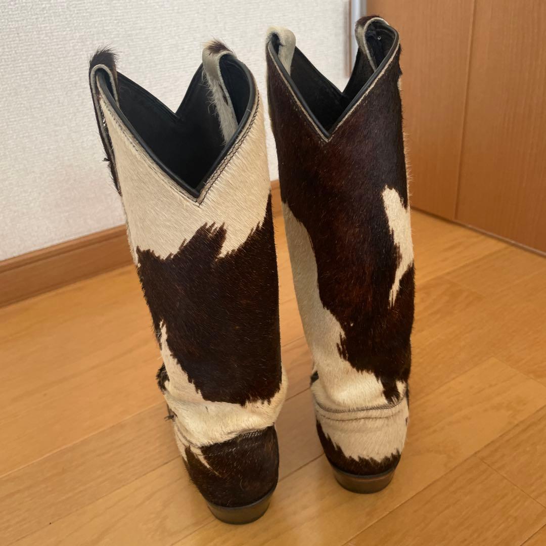 ウエスタンブーツ 牛革 ブラウンホワイト
