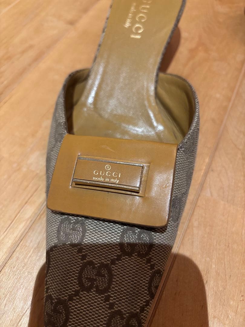 GUCCI スリッパタイプミュール ブラウン系