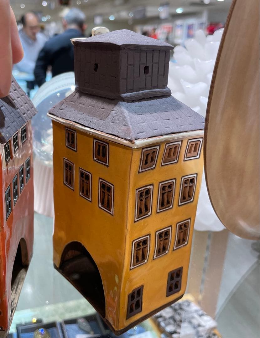 スウェーデン　ストックホルムの街並み置物 陶器製6セット