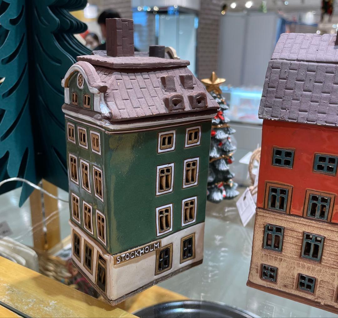 スウェーデン　ストックホルムの街並み置物 陶器製6セット