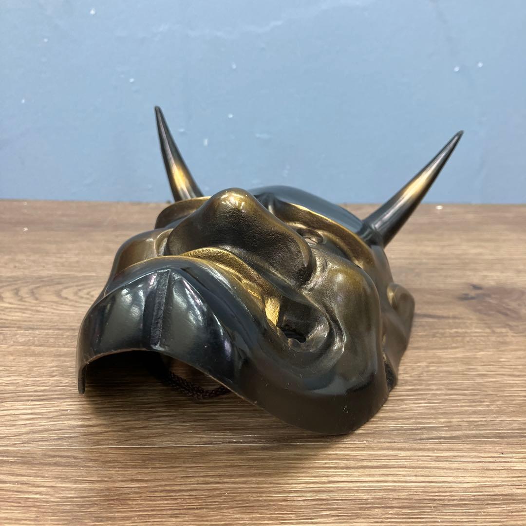 4F 昭和レトロ 般若面 壁掛け インテリア 骨董 飾り面 お面 鉄製