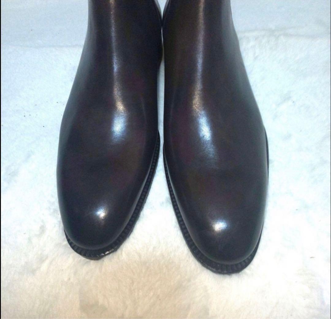 Santoni ダークブラウン サイドゴアブーツ　uk9