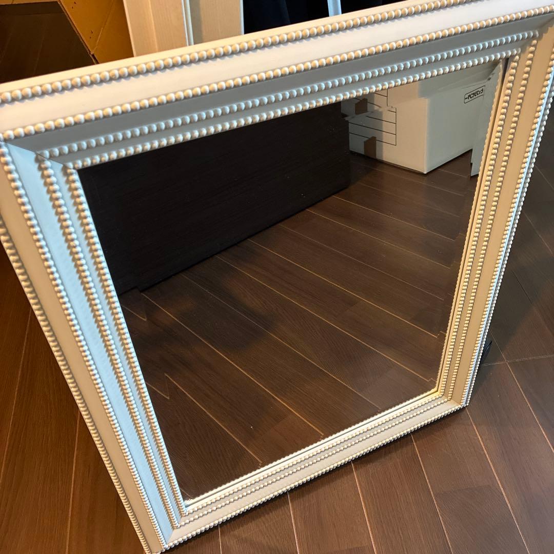 ZARA ウォールミラー 鏡 壁掛け ホワイト