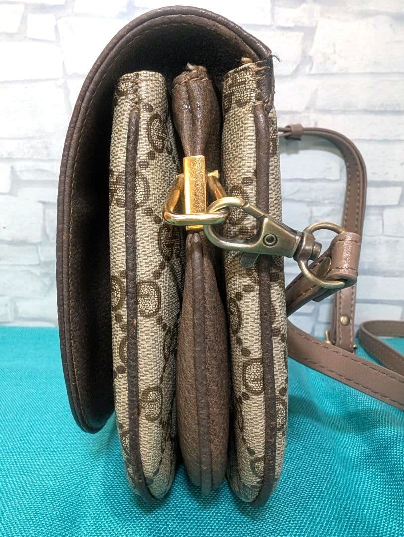 ♥美品♥グッチ　ショルダーバッグ　斜めがけ　GG柄　ヴィンテージ　GUCCI