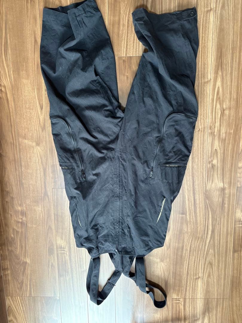 S'YTE コットン/ヘンプ ツイル オーバーオール ブラック　ヨウジヤマモト