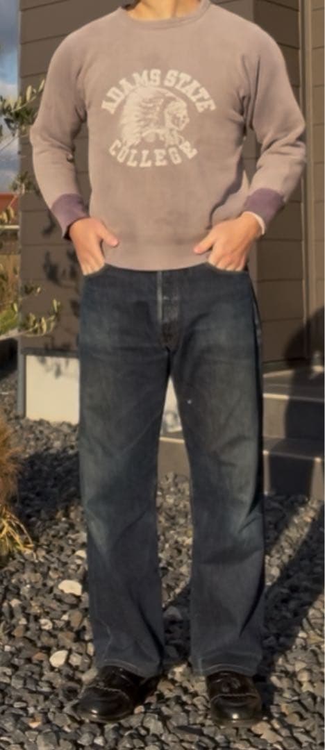 は*き様 スペシャル50s60s スウェット インディアンヘッド 2トーン 茄子