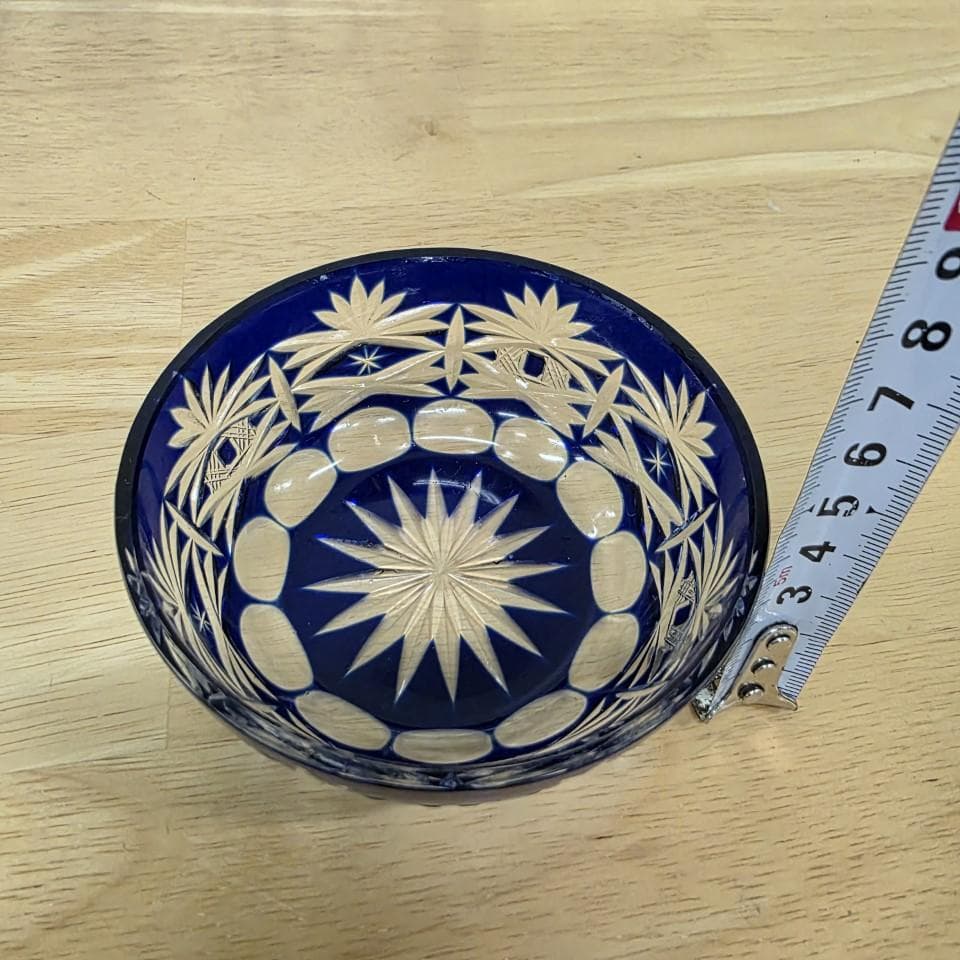 クリスタルグラス 祥風切子 ガラスボウルセット フルーツボール 6点