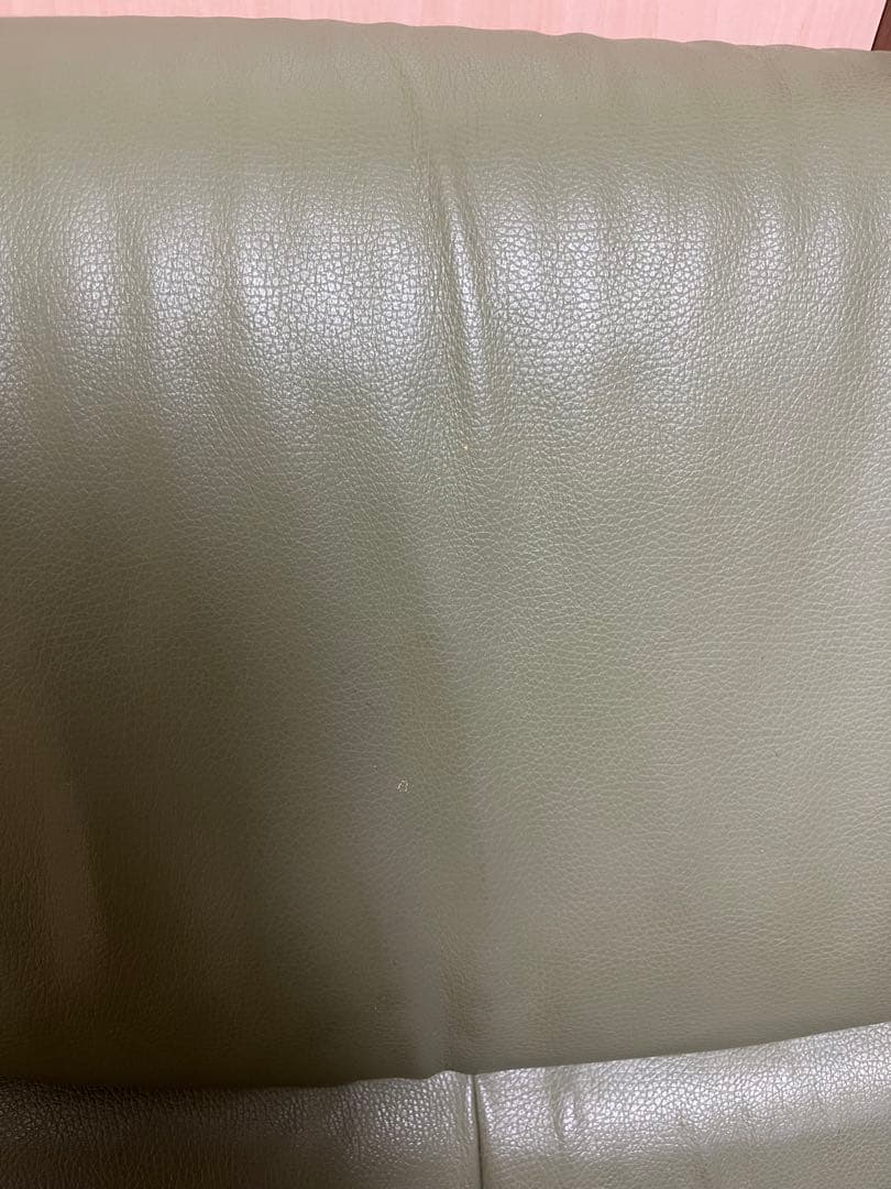 カリモク チターノ　 ソファ3人掛け　本革　グリーン