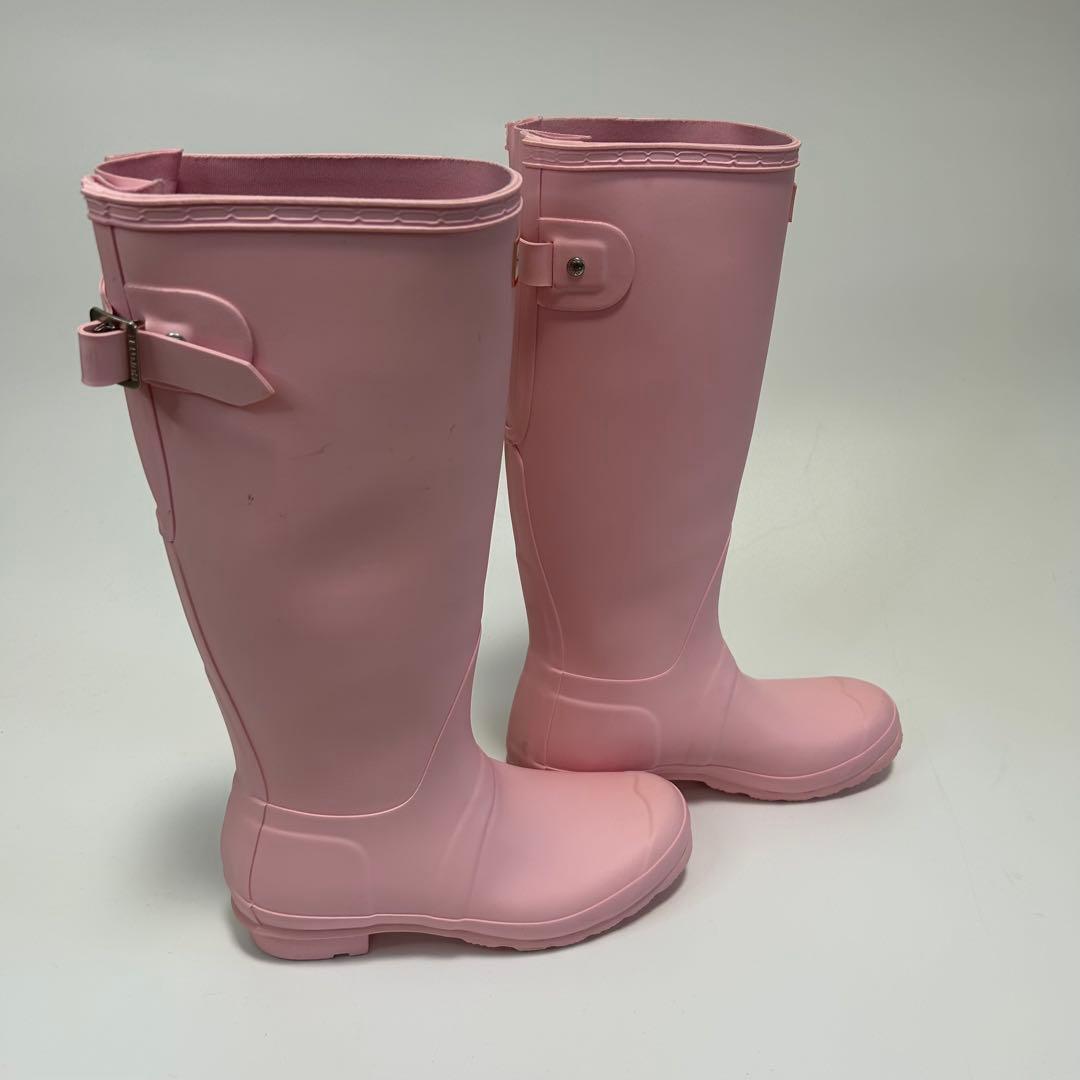 【極美品】HUNTER 長靴 レインブーツ ピンク 24㎝