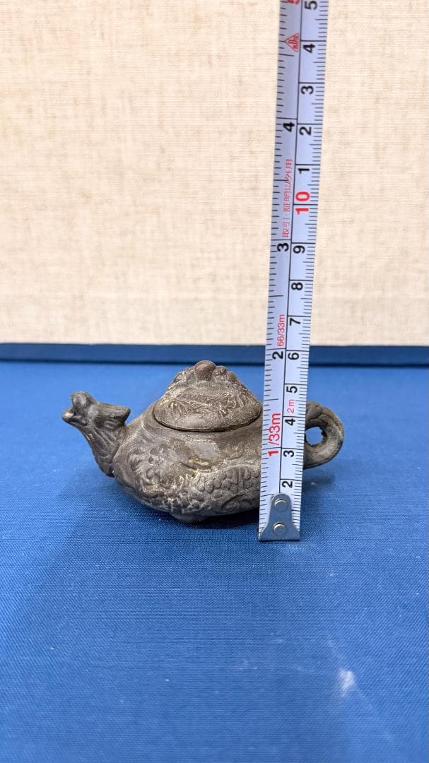 黒泥 龍頭 微香壺 / オブジェ コレクション横8cm x 高6cm