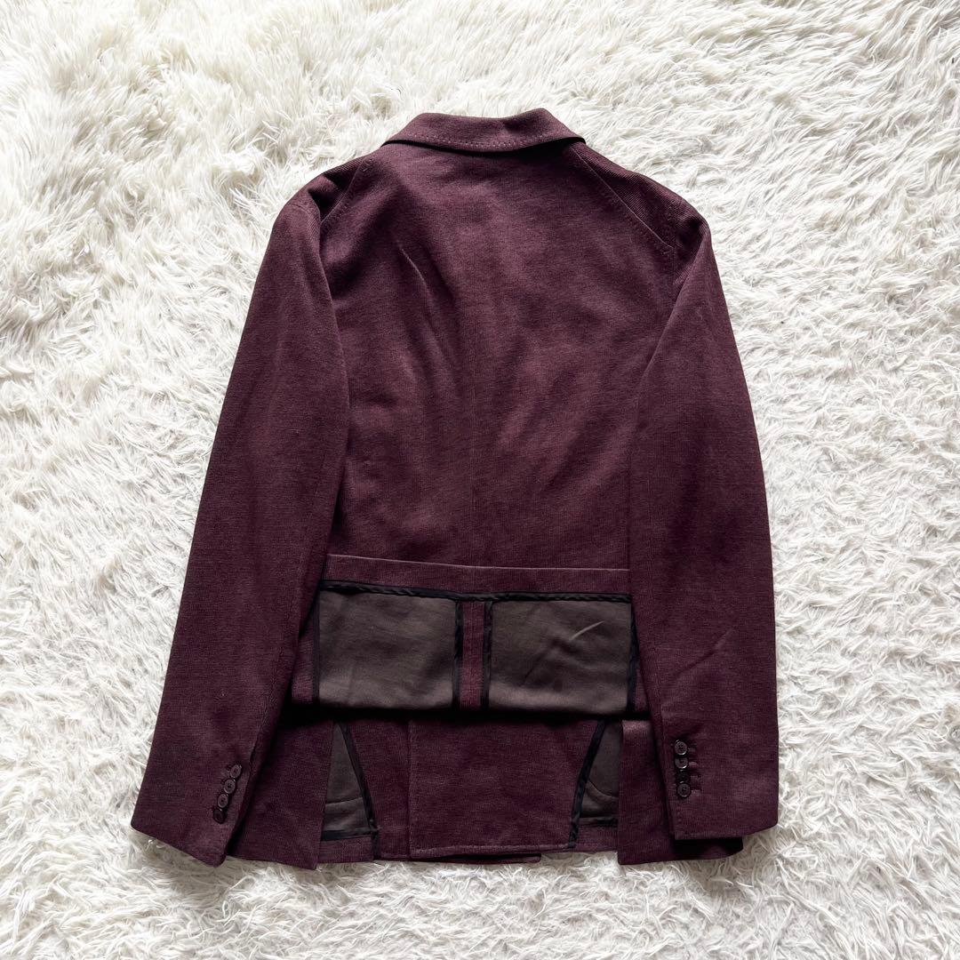 <美品>TAGLIATORE 新ロゴ コットン リネン ニット ジャケット 48