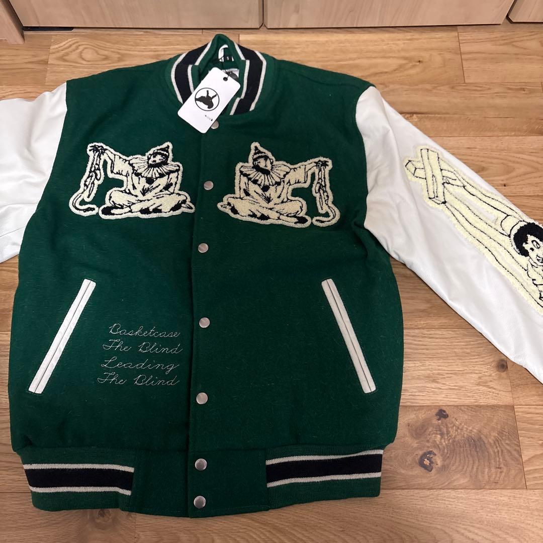 新品未使用 Basketcase JKT 緑色スタジャン