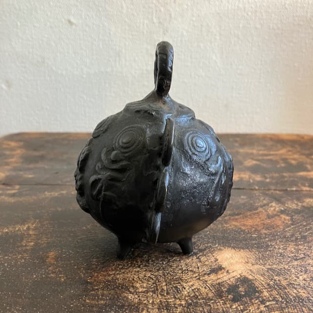 希少 古鈴 梵字 チベット 仏教美術 四足 古銅 密教 骨董 アンティーク