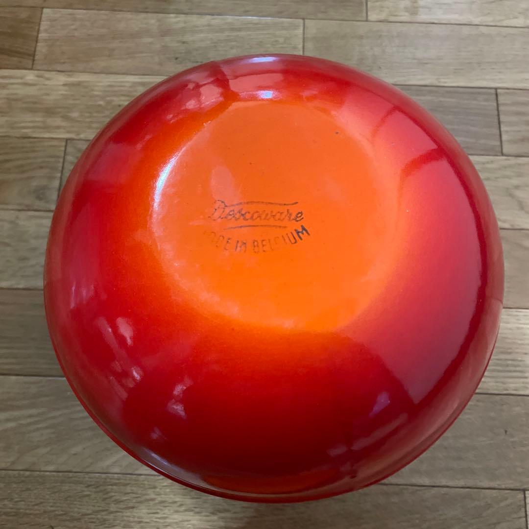 ヴィンテージ　DESCOWARE BELGIUM Flame Bean Pot