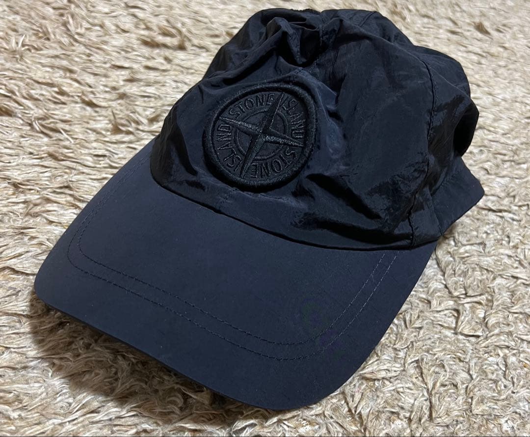 STONE  ブラックナイロンキャップ Lサイズ