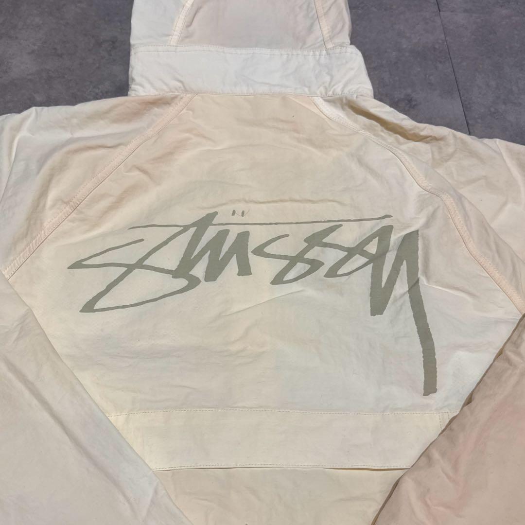 Stussyシェルジャケットホワイト BEACH SHELL WAVE DYE