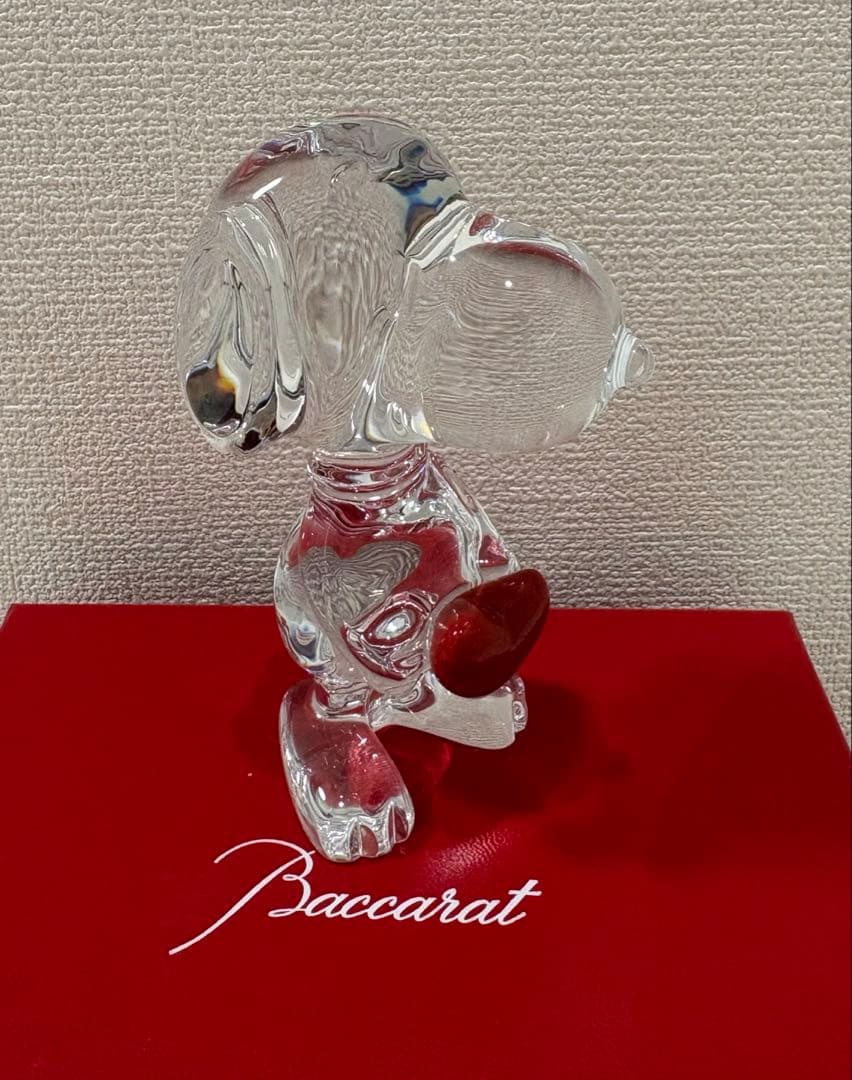 Baccarat ハート スヌーピー 置物