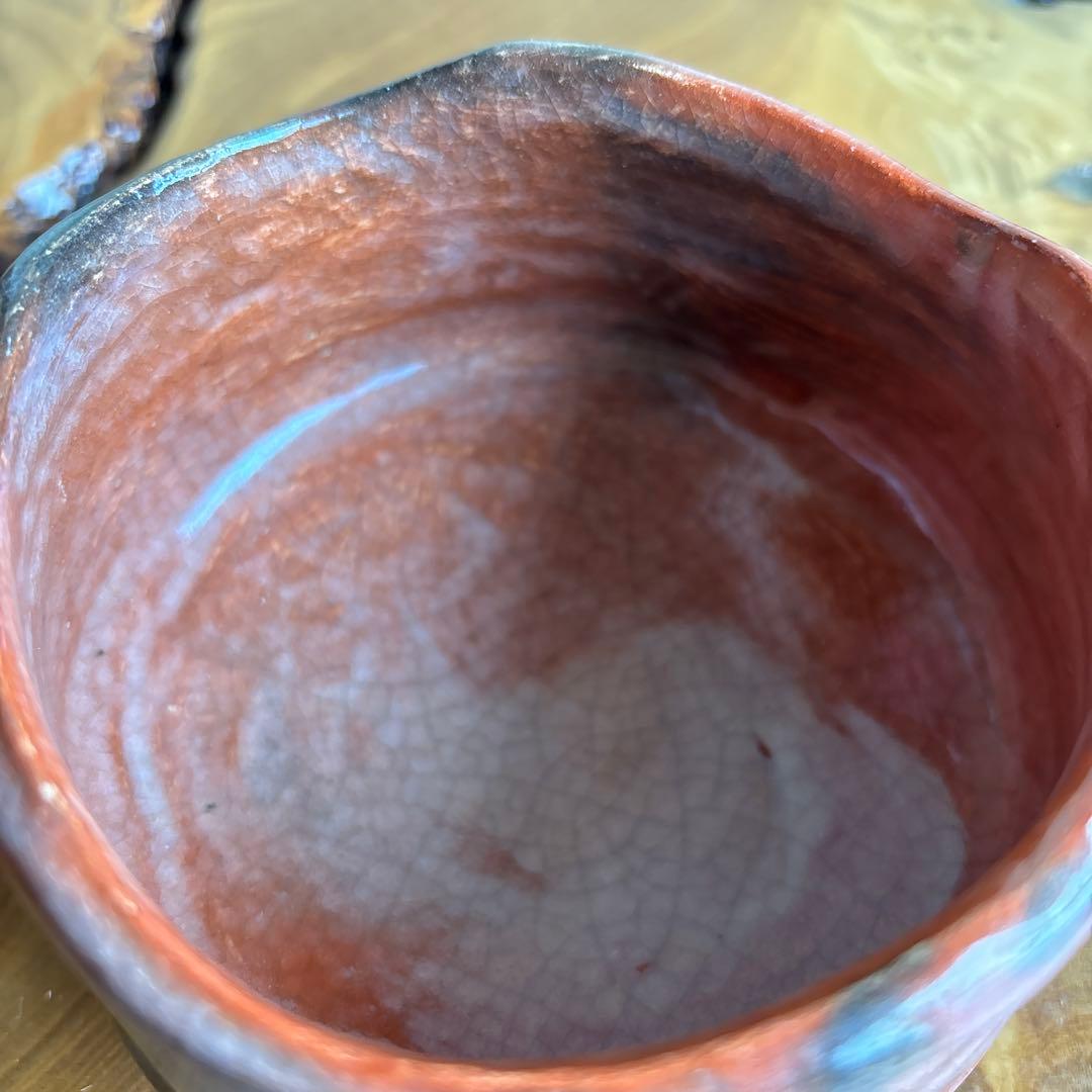 楽焼 作家物 赤楽茶碗 抹茶碗 茶道具 共箱