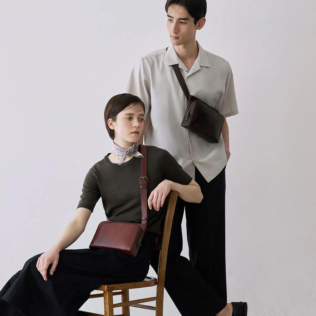 マザーハウス✳︎アンティークソラ✳︎ブラウン美品✳︎フリーポケット✳︎本革✳︎ポシェット