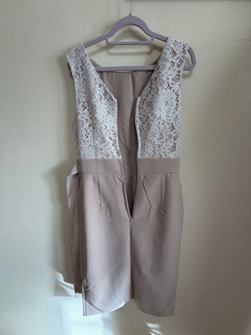 Ambient レース ノースリーブ ひざ丈ワンピース