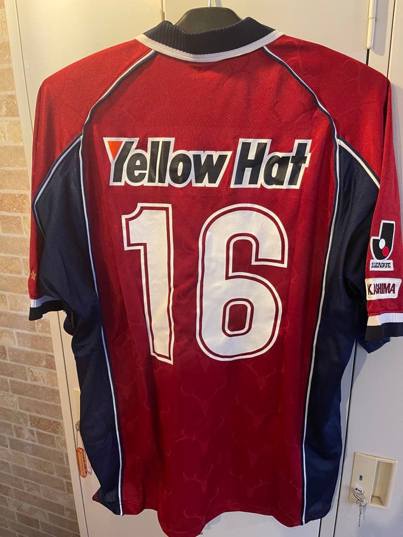 【直筆サイン】本山雅志 鹿島アントラーズ ユニフォーム 2000-2001未使用