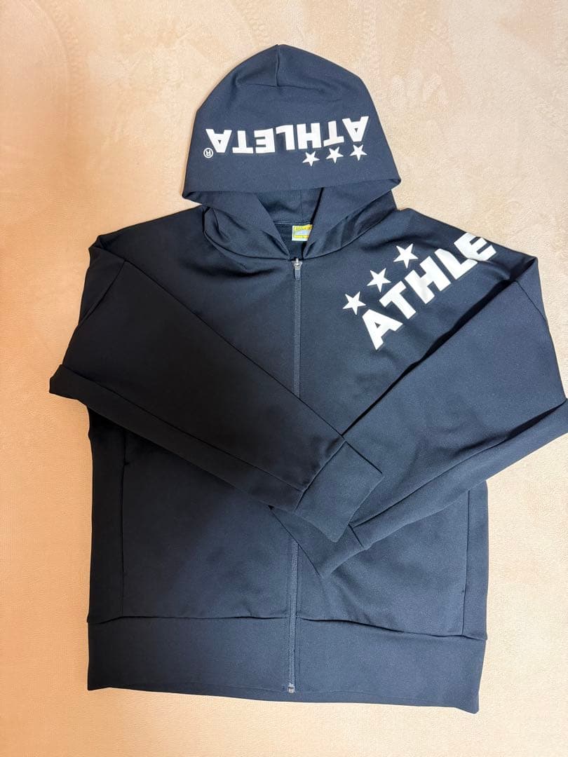 ATHLETA 上下セットフード付きジャージ L 黒