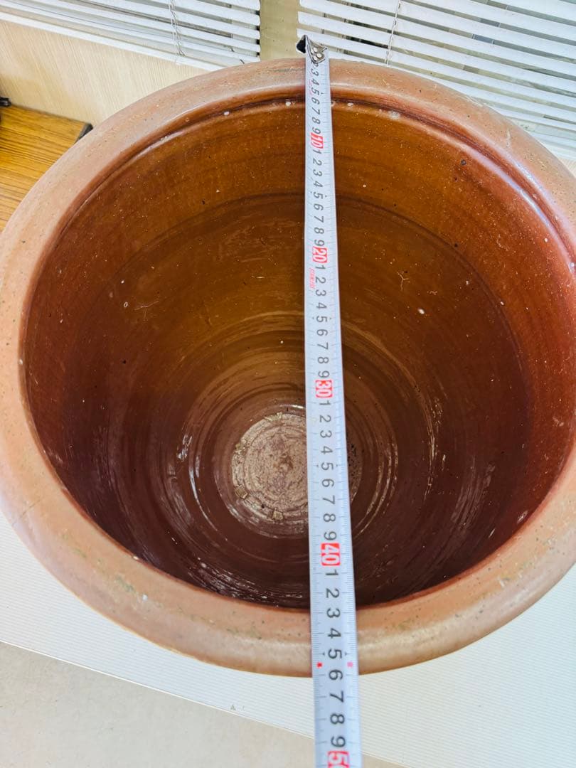 水甕　壺　陶器　メダカ鉢　金魚鉢　ガーデニング　火鉢 睡蓮鉢 陶器製 大型