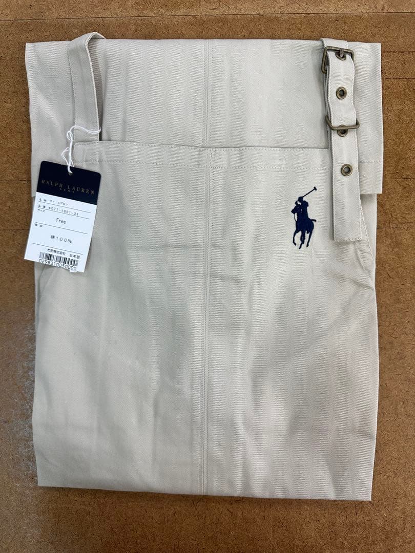 RALPH LAUREN 刺繍入りチノエプロン