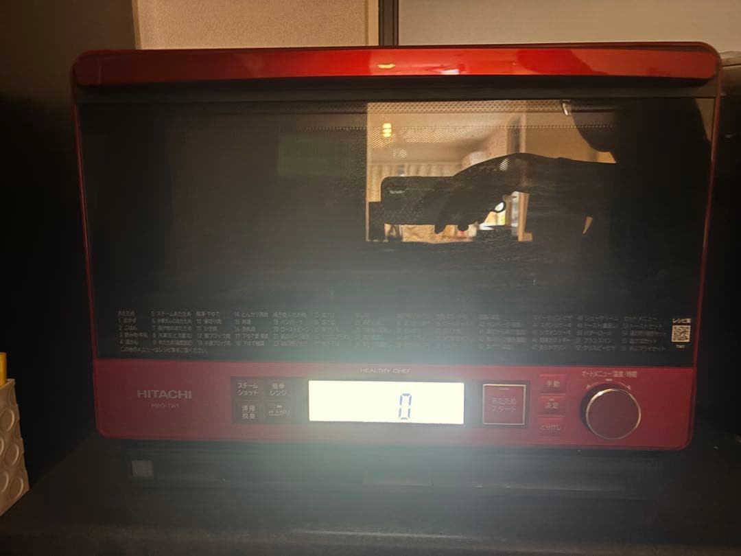HITACHI オーブンレンジ レッド