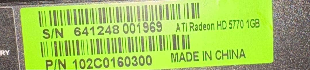 動作確認済みmac pro mid2012用 Radeon hd 5770