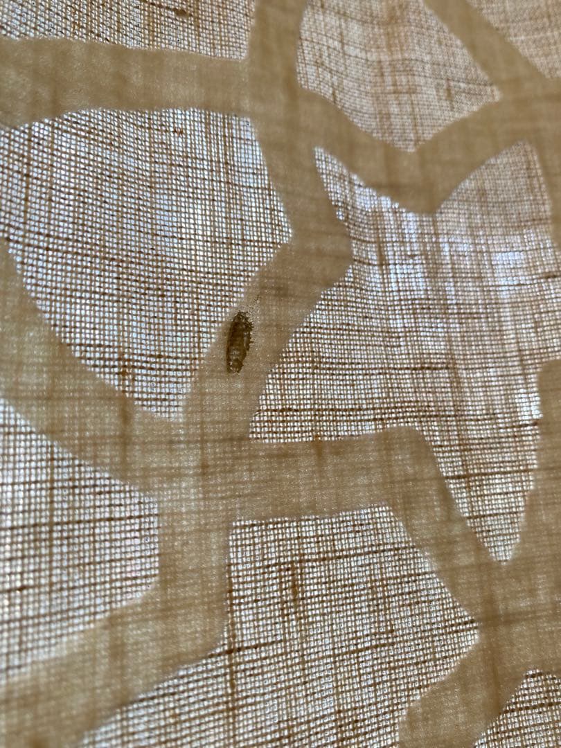 west elm フロッキング加工 総柄 リネン カーテン 5枚セット