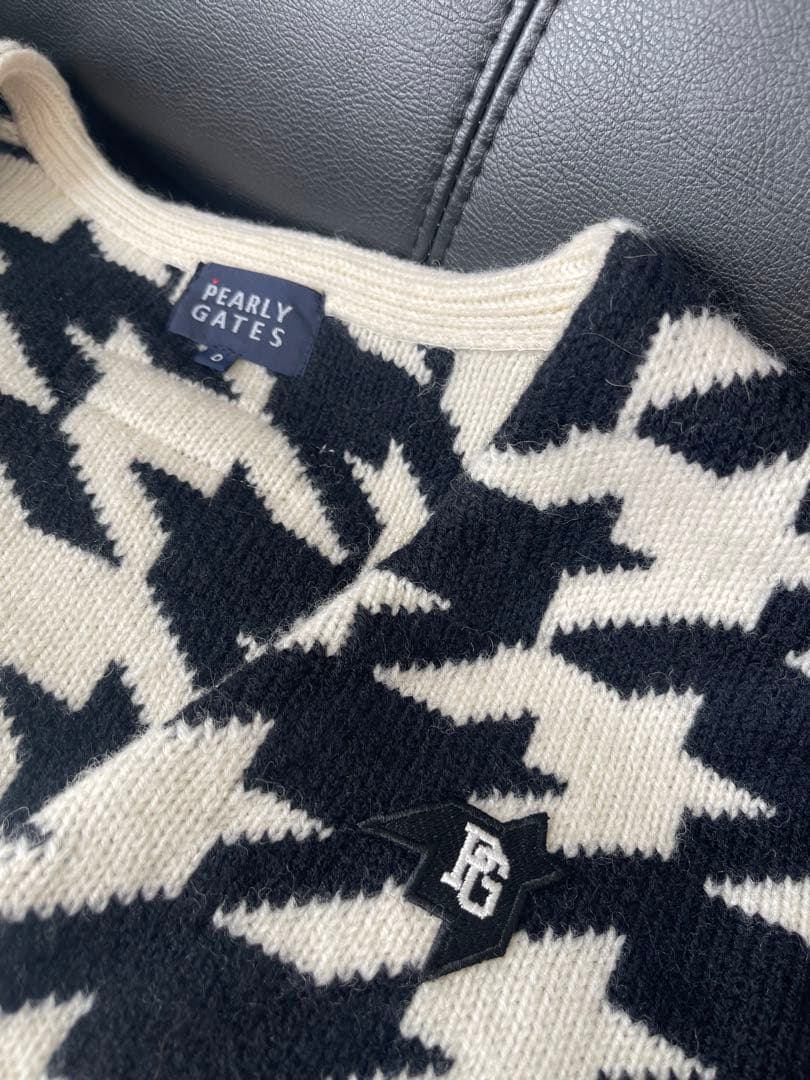 PEARY GATES パーリーゲイツ 千鳥格子 カーディガン