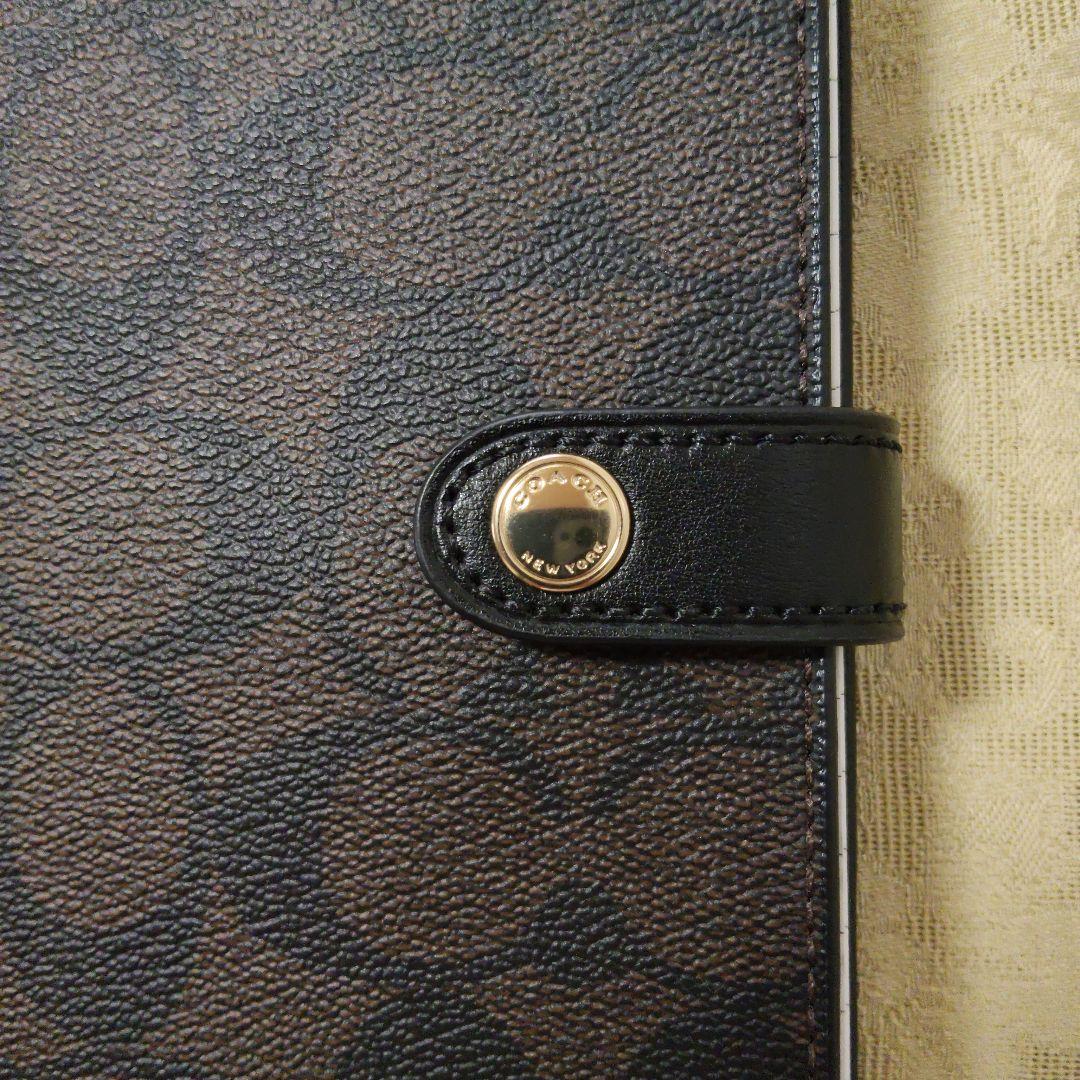 未使用 コーチ ノートカバーセット シグネチャー ダークブラウン/ブラック