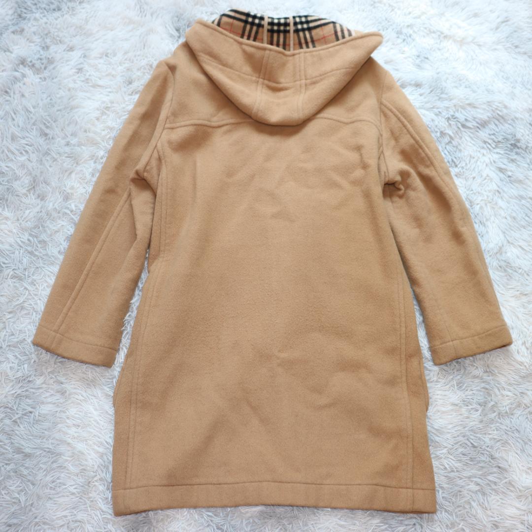 ✨バーバリー✨ロングダッフルコート　ベージュ　ノバチェック　ウール　サイズＬ