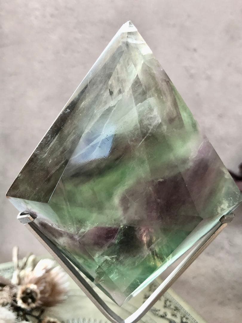 フローライト　ダイヤモンド　キャンデー　フローライト　スタンド付き