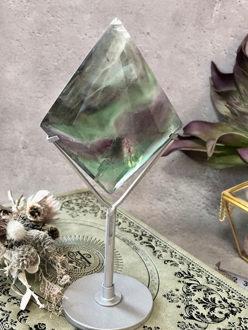 フローライト　ダイヤモンド　キャンデー　フローライト　スタンド付き