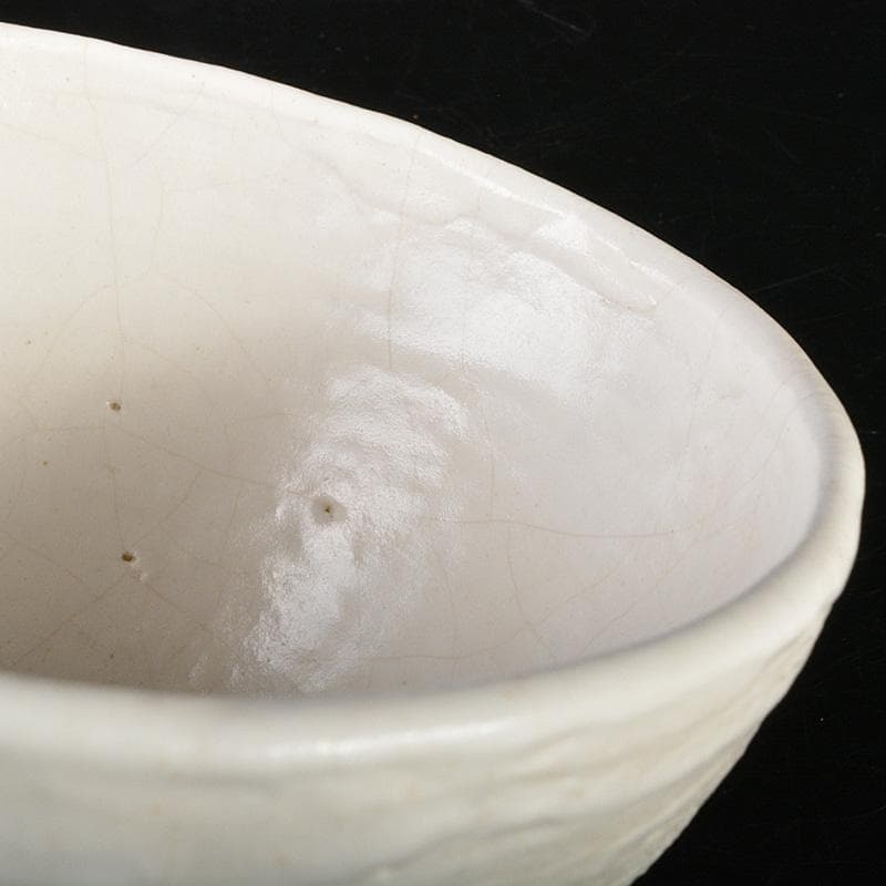 茶道具　人間国宝　田村耕一造　白釉茶碗　共箱　M　R6890